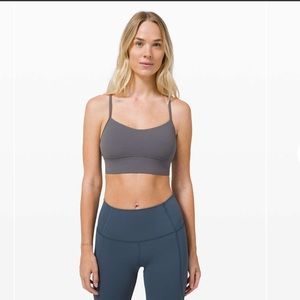 NWT Lululemon Free to be Longline Bra Dark Carbon